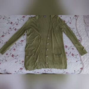 J JILL Olive Green Women's Cardigan Sweater. EUC Size S. SO SOFT!!